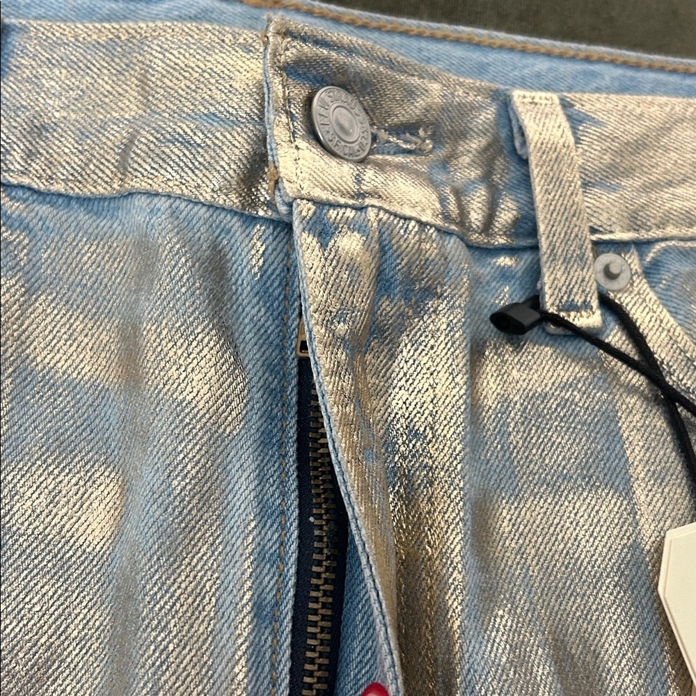 Levi's silver coated denim pencil skirt - Picture 4 of 11